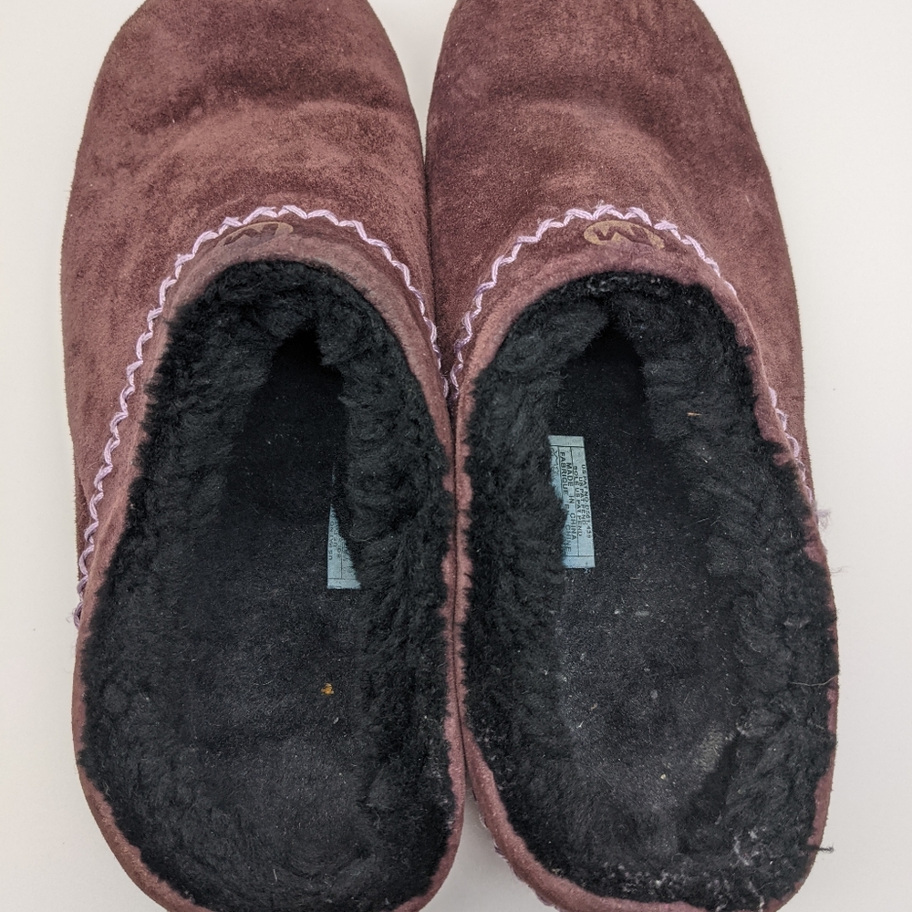 Merrell Women's Suede Dark Purple Clogs Shoes Size 8 - Picture 4 of 8
